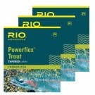 Pack 3 Colas de Rata RIO Trout Knotless 9' (2,70m)