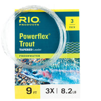 Pack 3 Colas de Rata RIO Trout Knotless 9' (2,70m)