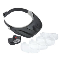 Lupa de cabeza con linterna LED
