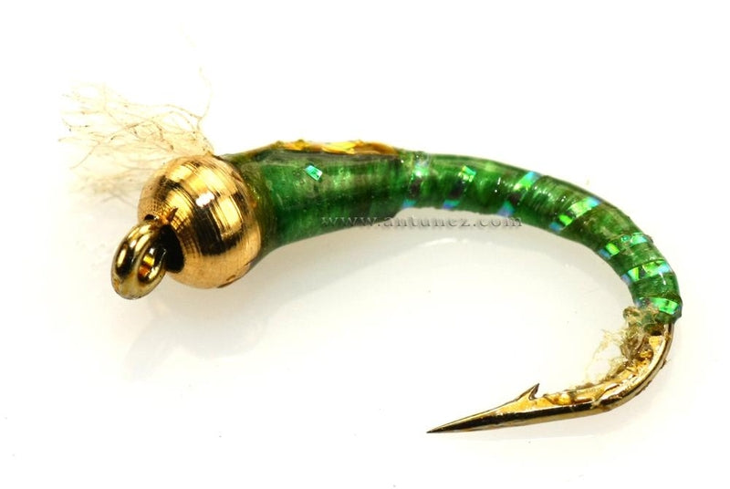 Perdigón Anoréxico Verde Cabeza Dorada (BH) 3D