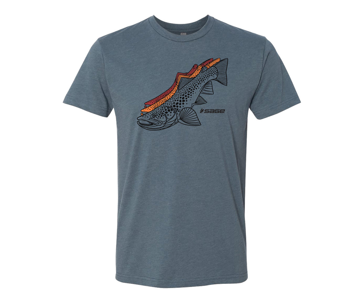 Camiseta Sage Tres Trout Tee - Indigo